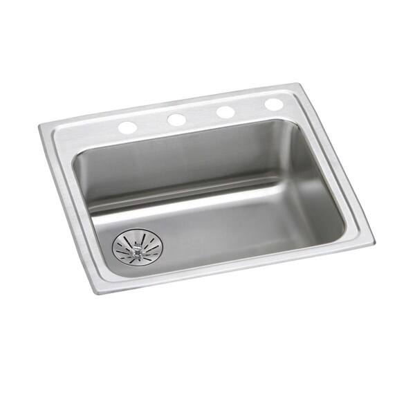 Elkay Lustertone Stainless Steel 22 X 19-1/2 X 6-1/2 Single Bowl Top Mount Ada Sink With Perfect Drain LRAD221965LPD1 - main